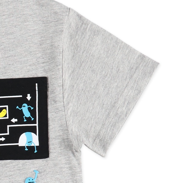 ポケットビーンズ発泡プリント半袖Tシャツ