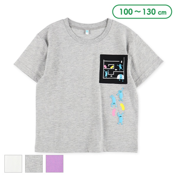 ポケットビーンズ発泡プリント半袖Tシャツ
