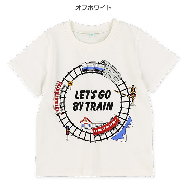 線路サークルプリント半袖Tシャツ