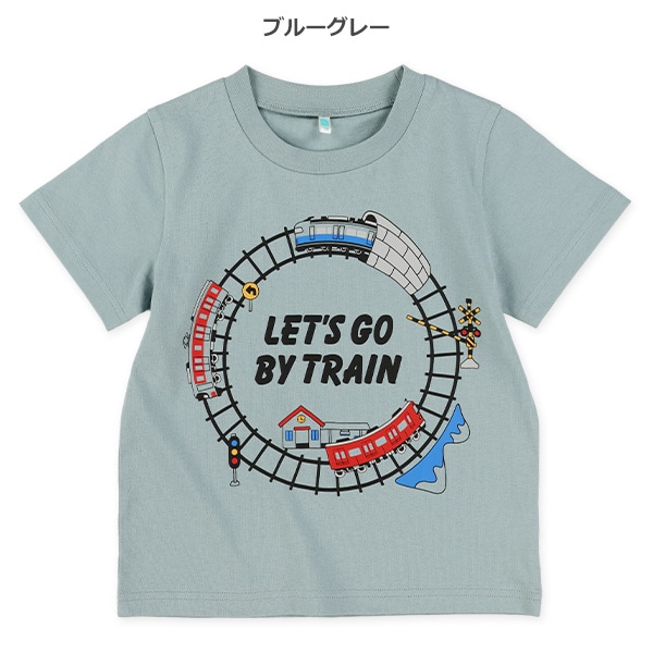 線路サークルプリント半袖Tシャツ