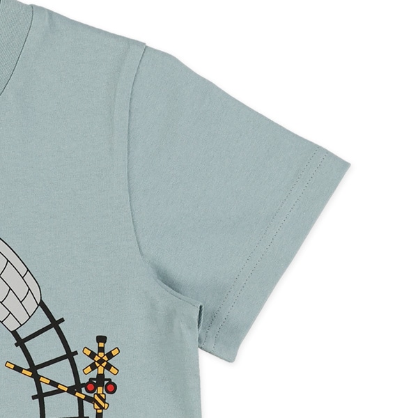 線路サークルプリント半袖Tシャツ
