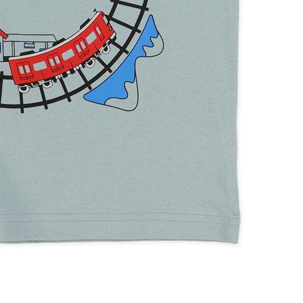 線路サークルプリント半袖Tシャツ