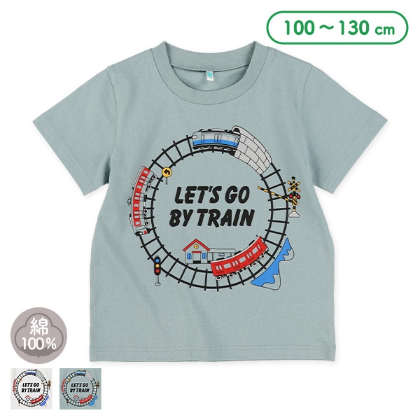 線路サークルプリント半袖Tシャツ