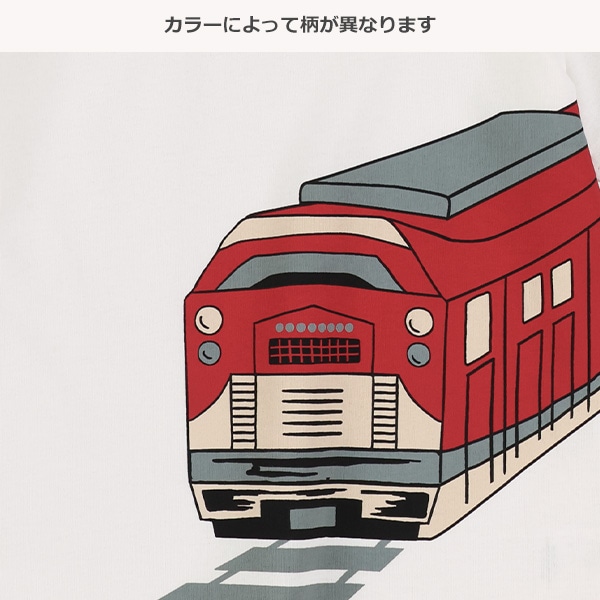 電車線路ビッグプリント半袖Tシャツ