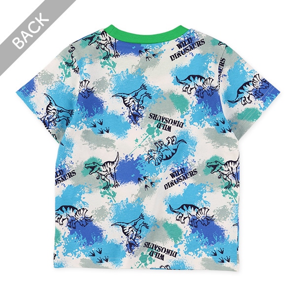 ペイント恐竜半袖Tシャツ