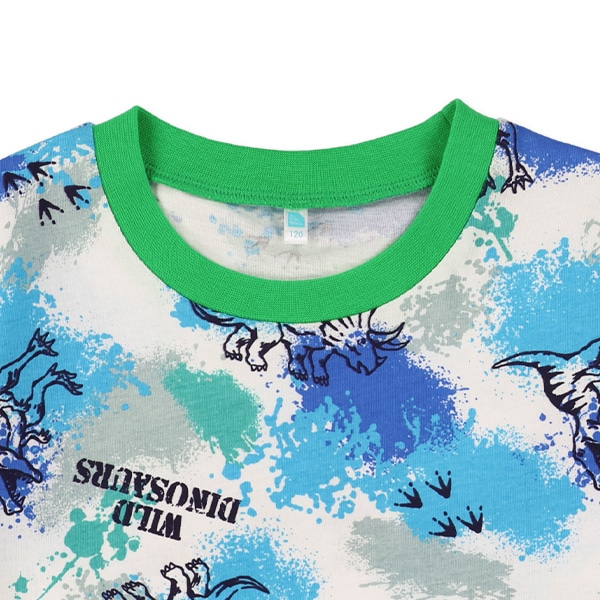 ペイント恐竜半袖Tシャツ