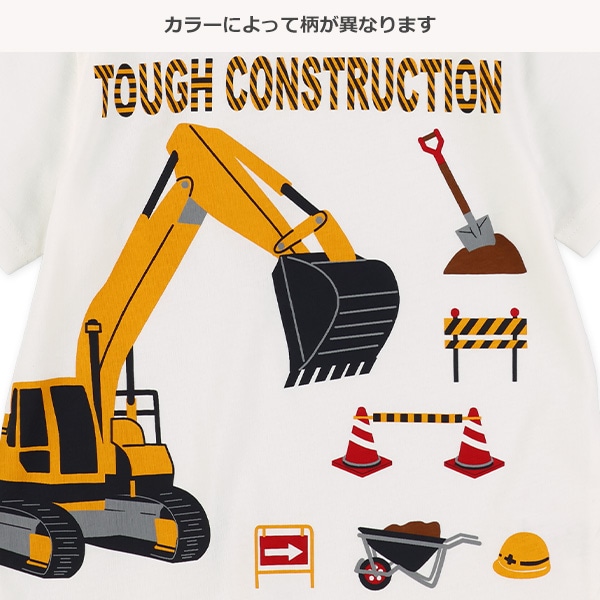 はたらくくるまプリント半袖Tシャツ