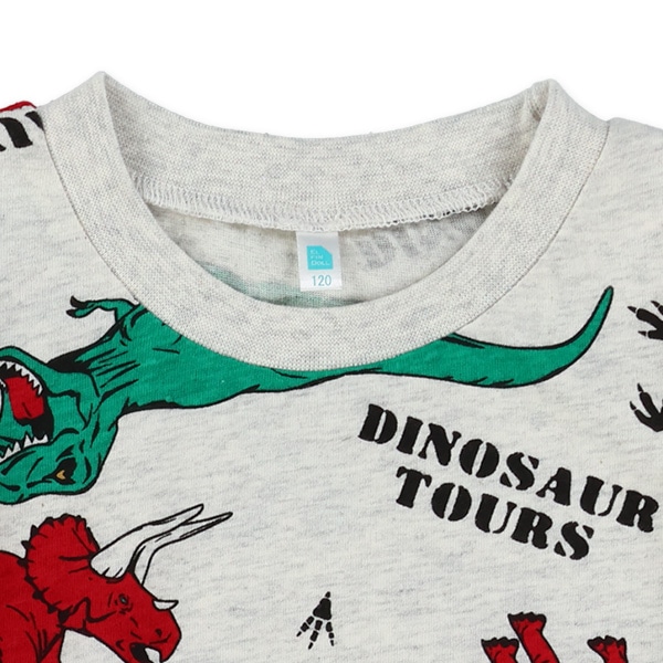 恐竜・はたらくくるま総柄半袖Tシャツ