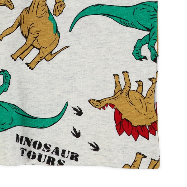 恐竜・はたらくくるま総柄半袖Tシャツ