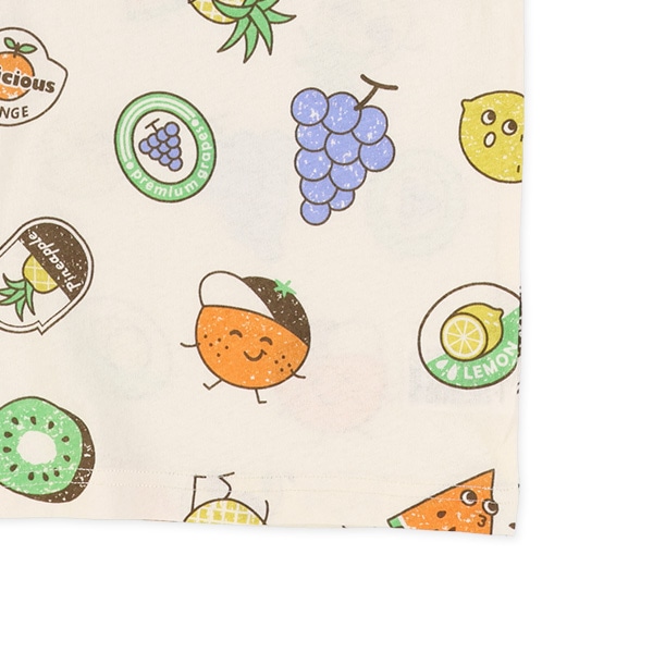 野菜フルーツ総柄半袖Tシャツ