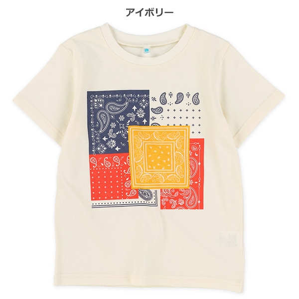 ペイズリー半袖Tシャツ