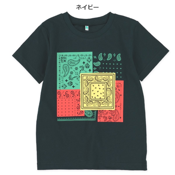 ペイズリー半袖Tシャツ