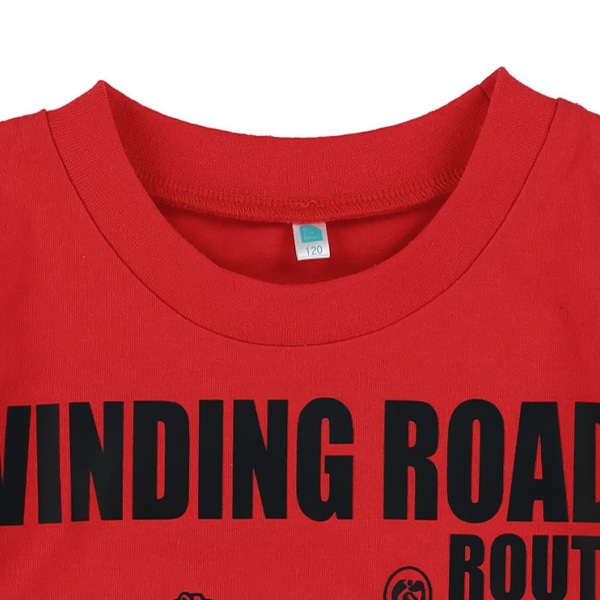 バイク英字プリント半袖Tシャツ