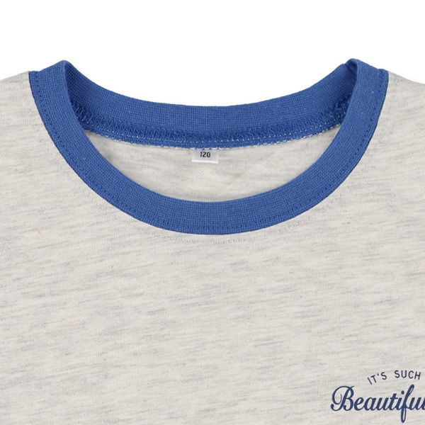 風景プリント半袖Tシャツ