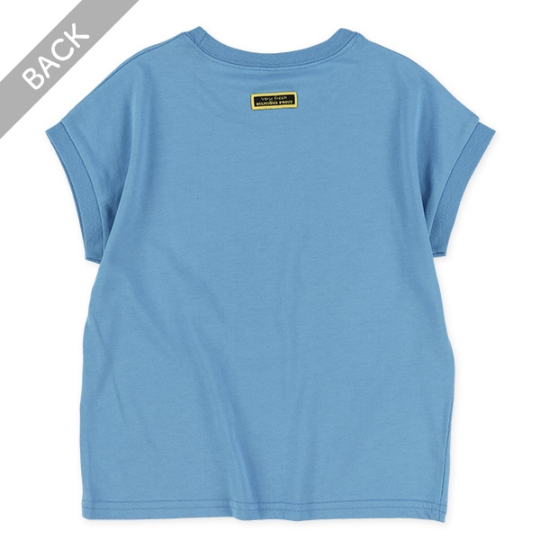 フルーツロゴプリントドロップショルダー半袖Tシャツ