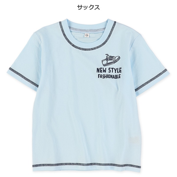 ロゴスニーカープリント半袖Tシャツ