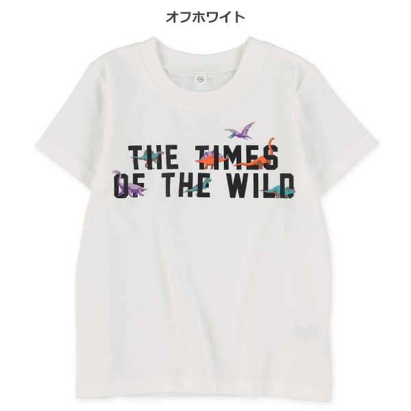ロゴ恐竜プリント半袖Tシャツ