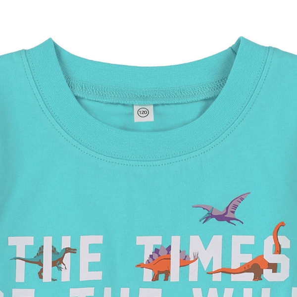 ロゴ恐竜プリント半袖Tシャツ
