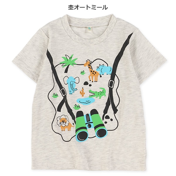 アニマル双眼鏡半袖Tシャツ