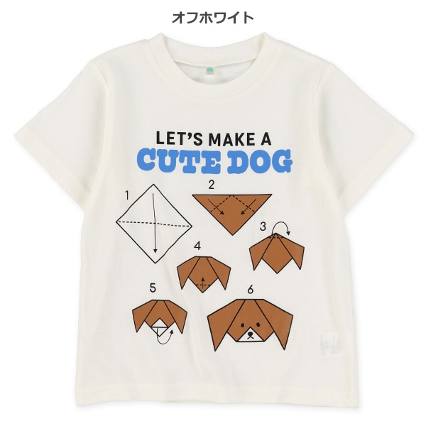 折り紙いぬ半袖Tシャツ