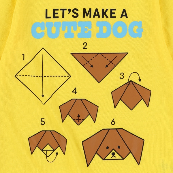 折り紙いぬ半袖Tシャツ