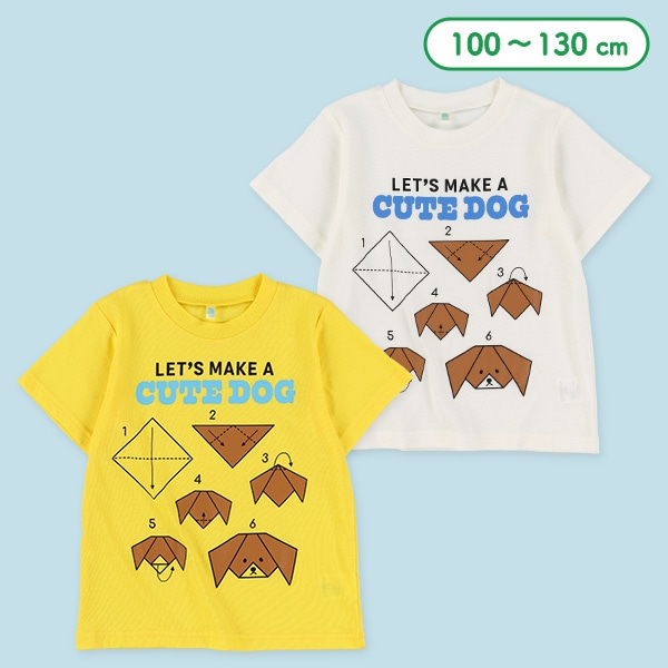 折り紙いぬ半袖Tシャツ