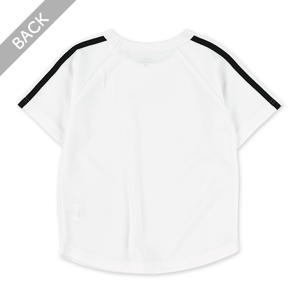 ポリエステルメッシュ肩ラインラグラン半袖Tシャツ