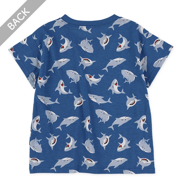 サメ総柄半袖Tシャツ