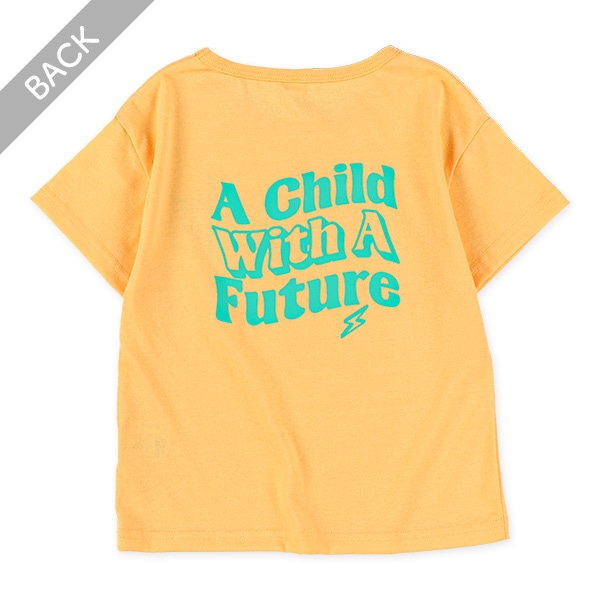 ロゴ前後プリント半袖Tシャツ