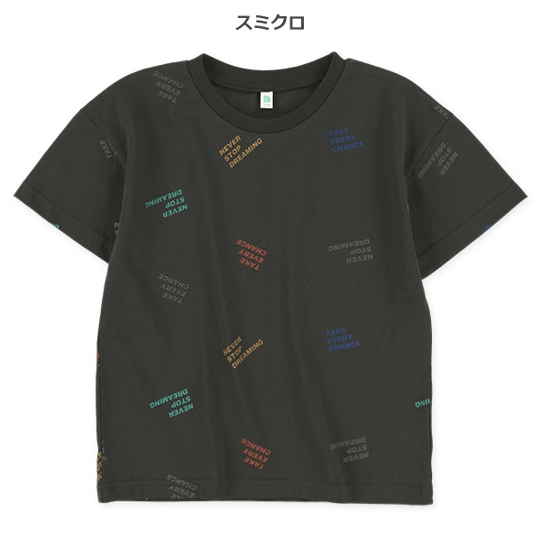 ロゴ総柄半袖Tシャツ