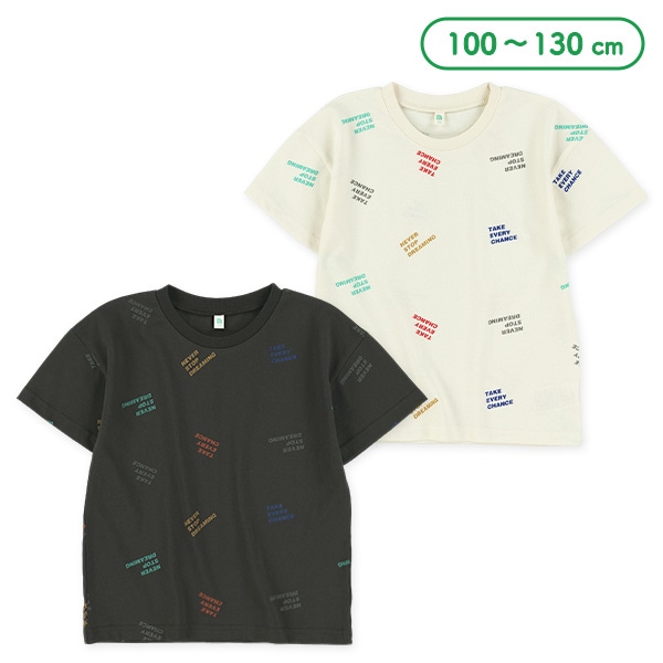 ロゴ総柄半袖Tシャツ