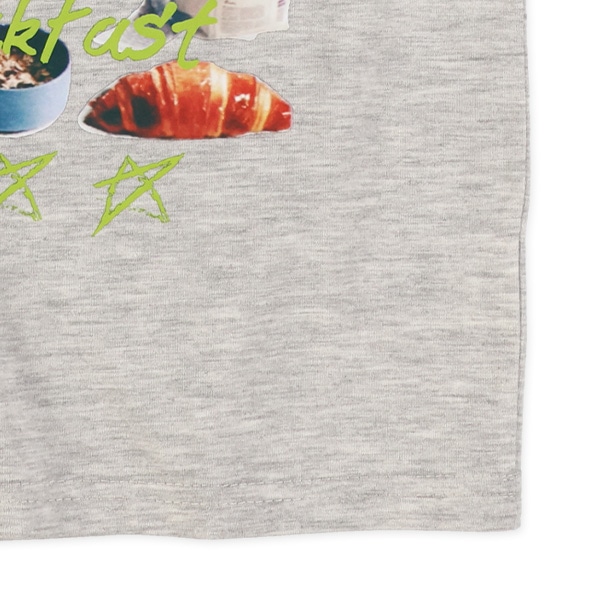食べ物転写プリント半袖Tシャツ
