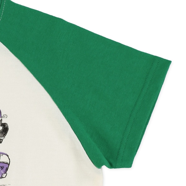 天竺くるまプリントラグラン半袖Tシャツ