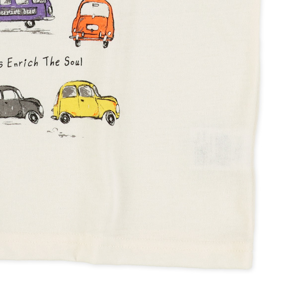 天竺くるまプリントラグラン半袖Tシャツ