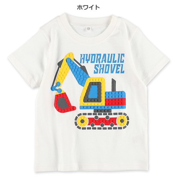のりものブロック半袖Tシャツ