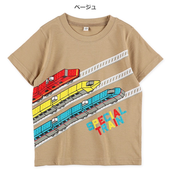 のりものブロック半袖Tシャツ