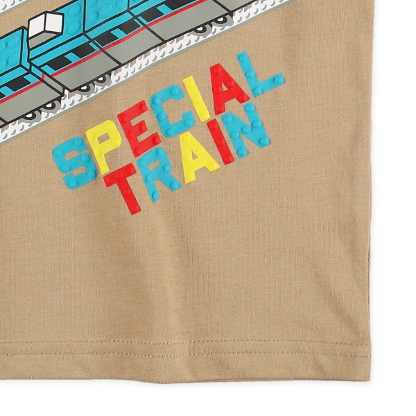 のりものブロック半袖Tシャツ