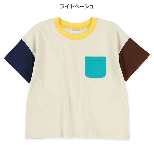 ポケット配色半袖Tシャツ