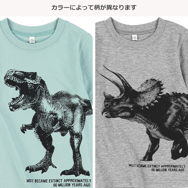 恐竜ビッグフェイス半袖Tシャツ