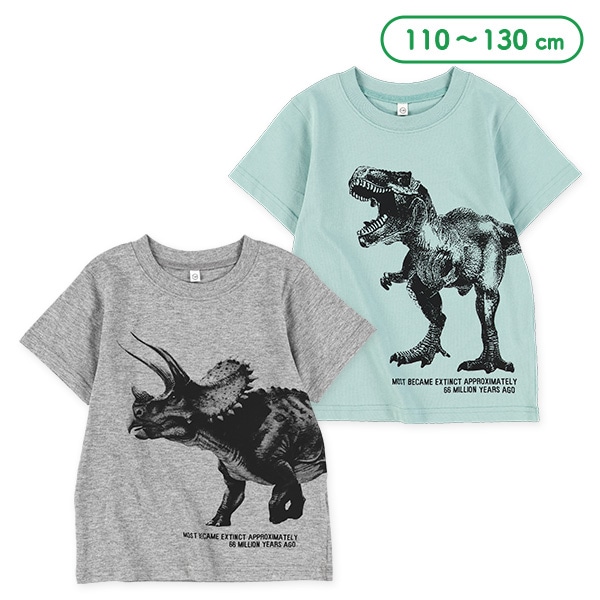 恐竜ビッグフェイス半袖Tシャツ