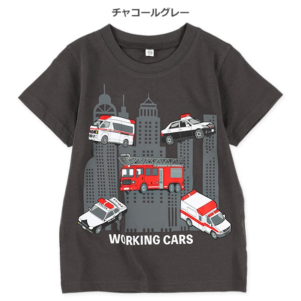 はたらくくるまビッグプリント半袖Tシャツ