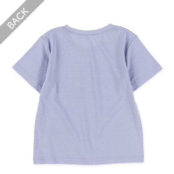 白くまロゴプリント半袖Tシャツ