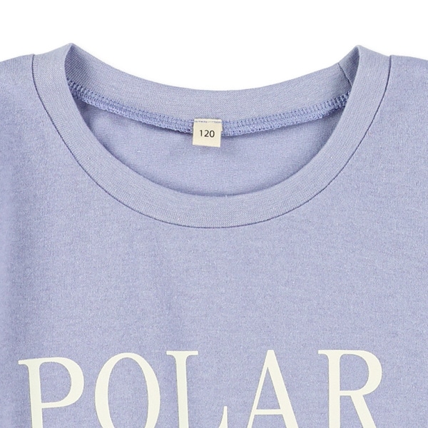 白くまロゴプリント半袖Tシャツ