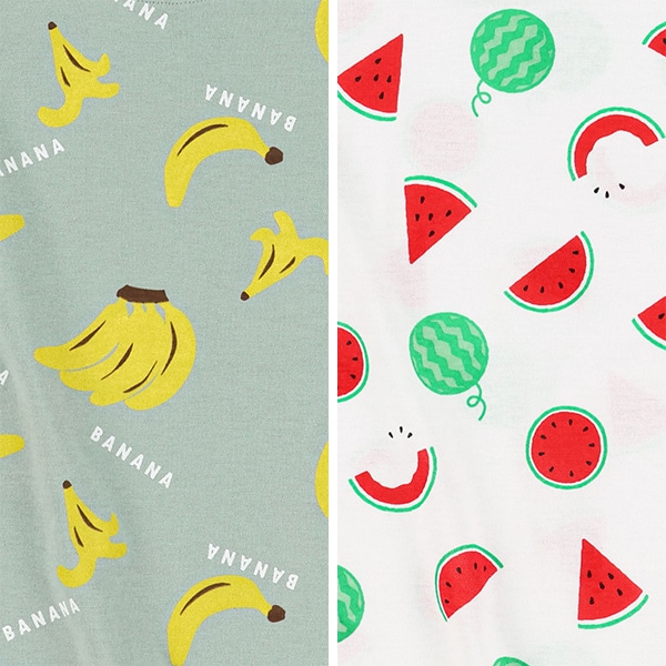 野菜フルーツ総柄半袖Tシャツ