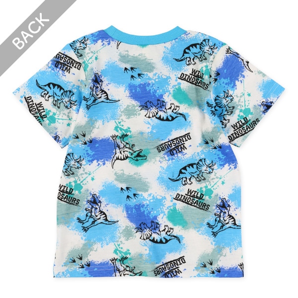 ペイント恐竜半袖Tシャツ