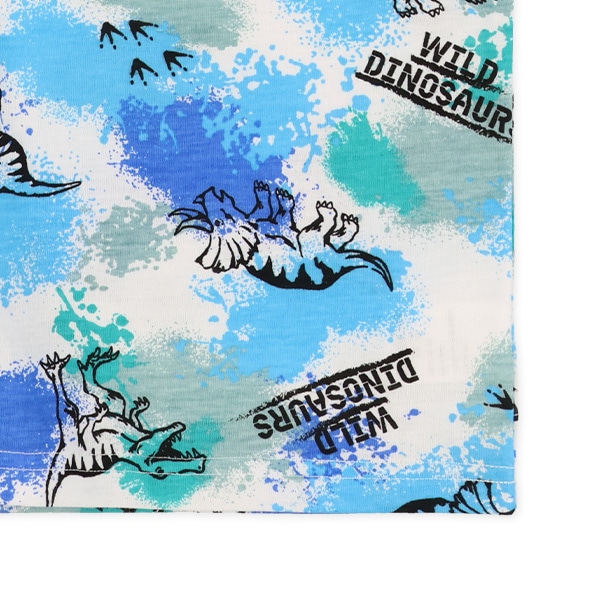 ペイント恐竜半袖Tシャツ