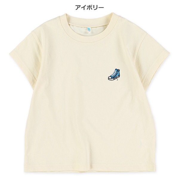 胸ワンポイント刺繍半袖Tシャツ