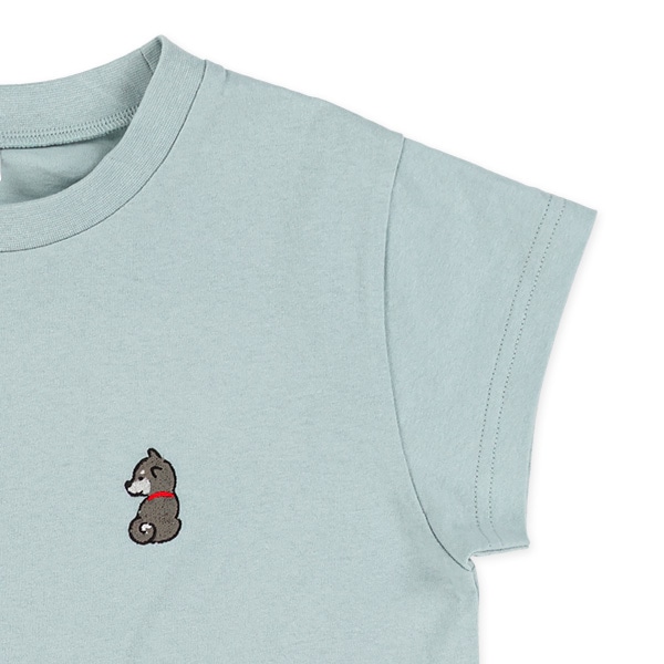 胸ワンポイント刺繍半袖Tシャツ