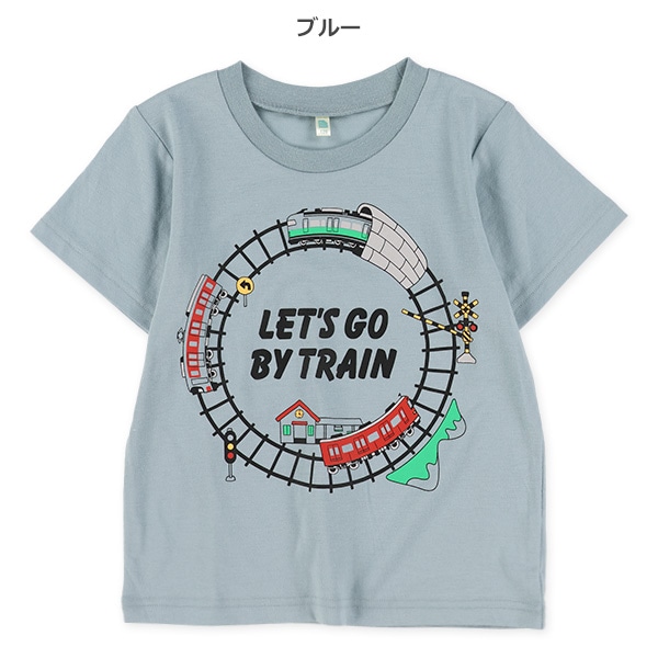 線路サークルプリント半袖Tシャツ