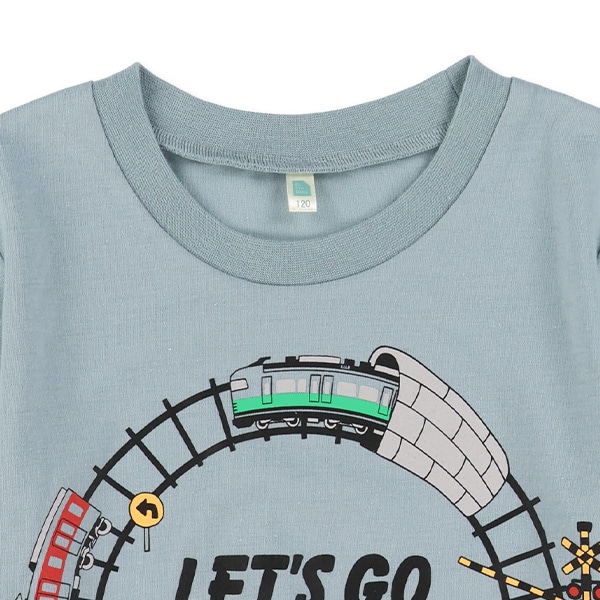 線路サークルプリント半袖Tシャツ